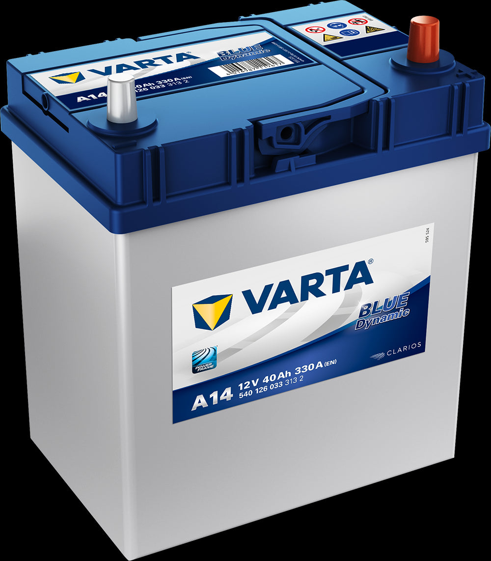 VARTA Blue Dynamic Batteri 12V 40AH 330CCA (187x127x200/227mm) +høyre A14