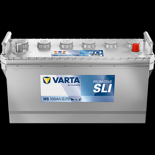VARTA Promotive SLI Batteri 12V 100AH 600CCA (413x175x200/220mm) +høyre H5