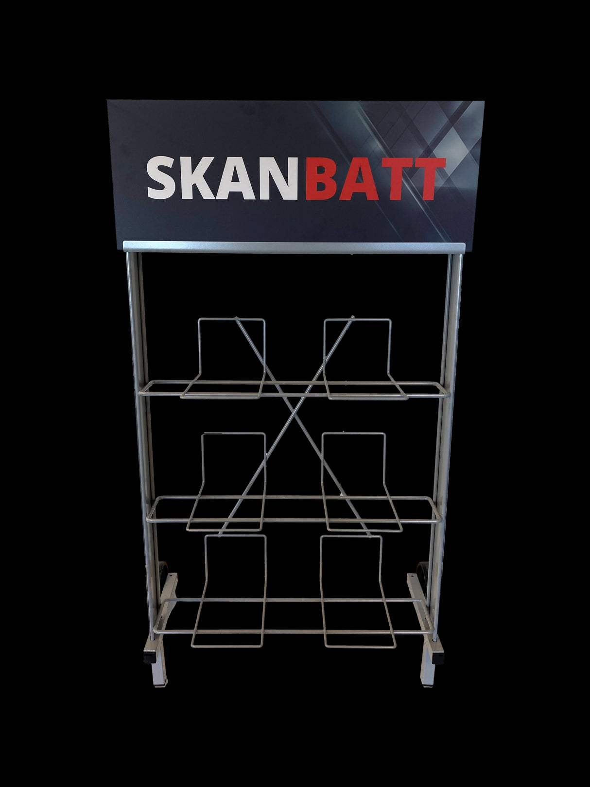 SKANBATT batteristativ m/toppskilt