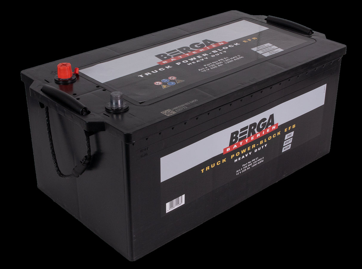 BERGA Truck PB EFB 12V 225AH 1200CCA (518/276/242mm)