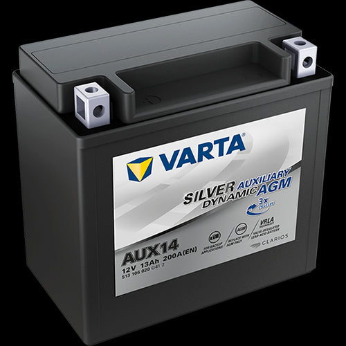 VARTA AGM AUX Batteri 12V 13AH 200CCA (150x87x146mm) +venstre AUX14 (513106 )
