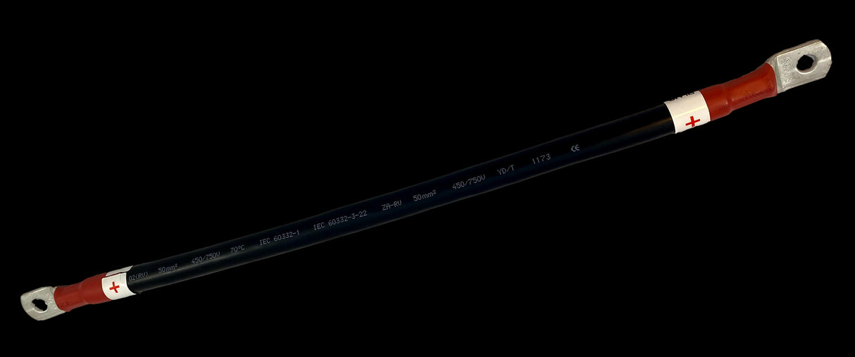 Batterikabel 50mm2 m/8mm 40cm - PLUSS