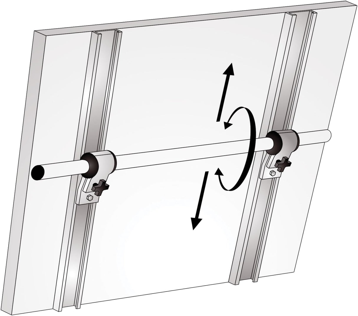 NOA Solcellepanelholder Justerbart m/fester