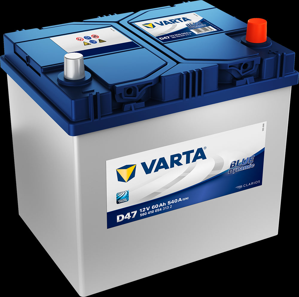 VARTA Blue Dynamic Batteri 12V 60AH 540CCA (232x173x200/225mm) +høyre D47