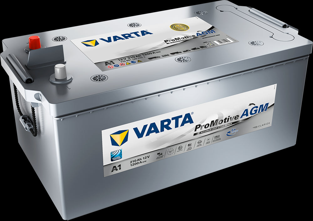 VARTA Promotive AGM Batteri 12V 210AH 1200CCA EN (518x276x242mm) +venstre A1