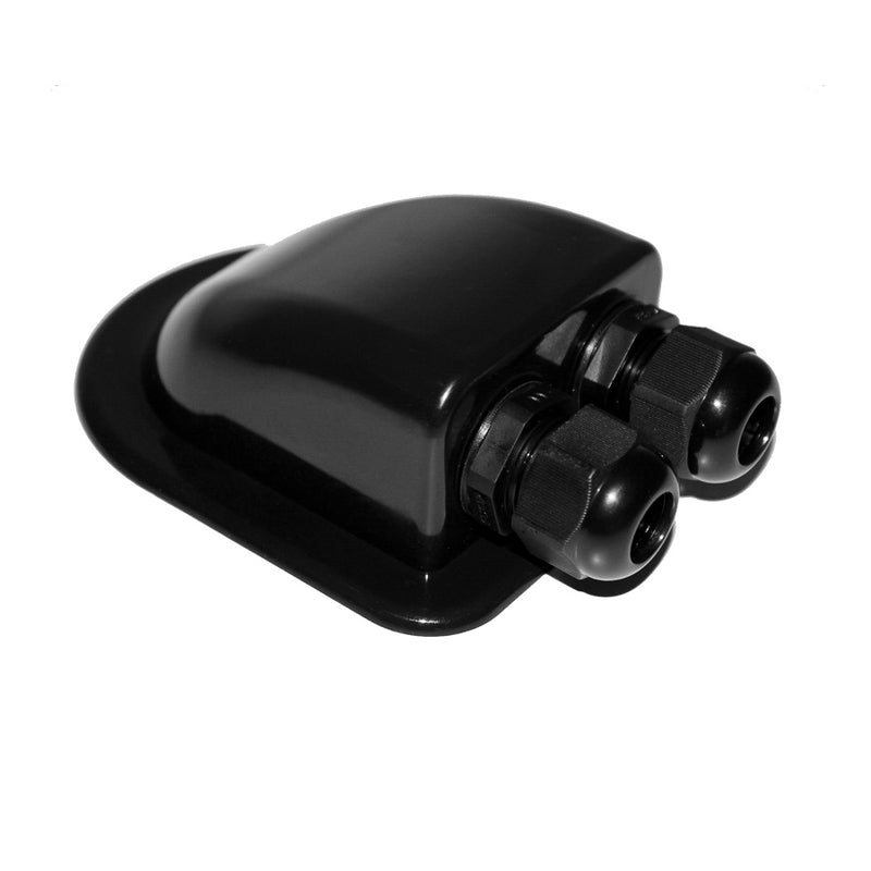 Kabelgjennomføring svart (dobbel)