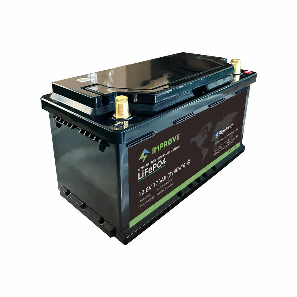 IMPROVE Lithium Batteri 12V 175Ah (LiFePO4) BMS 150A - BOBIL - HEAT - Bluetooth