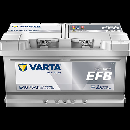 VARTA Dynamic EFB Batteri 12V 75AH 730CCA (315x175x175/175mm) +høyre E46