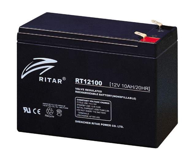 RITAR AGM Batteri 12V 10AH (151x65x111mm) F2