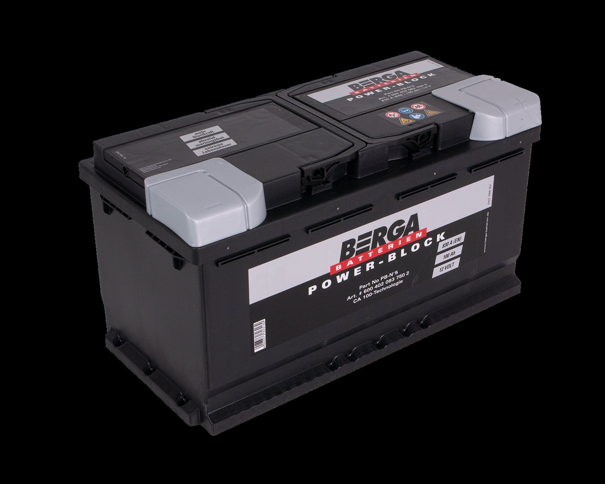 BERGA Power Block 12V 100AH 830CCA (353/175/190mm)