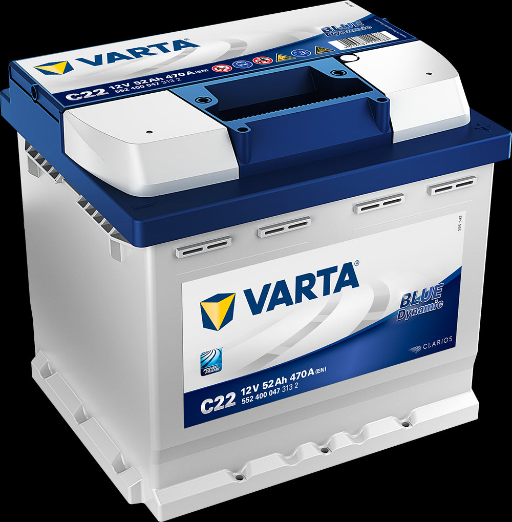 VARTA Blue Dynamic Batteri 12V 52AH 470CCA (207x175x190/190mm) +høyre C22