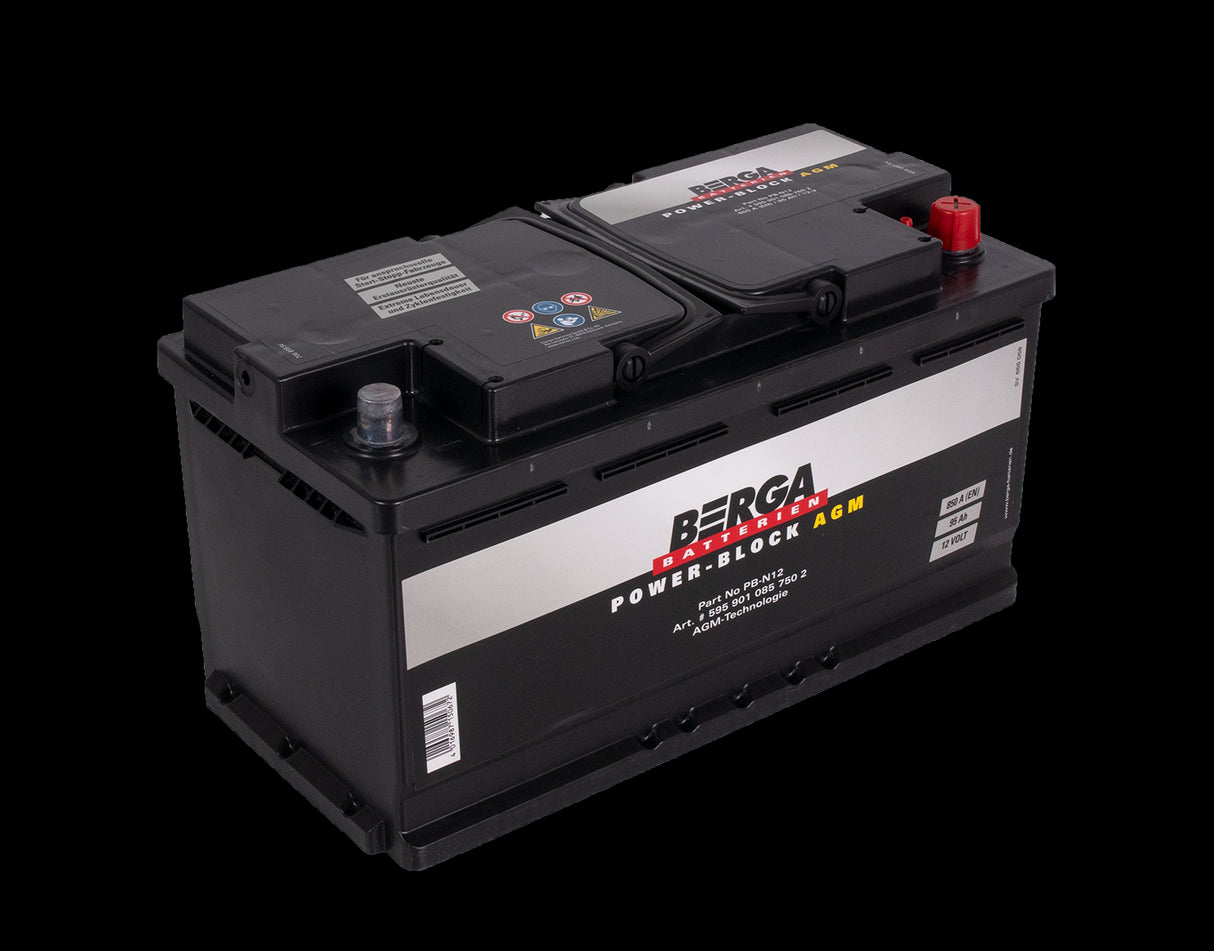 BERGA Power Block AGM 12V 95AH 850CCA (353/175/190mm)