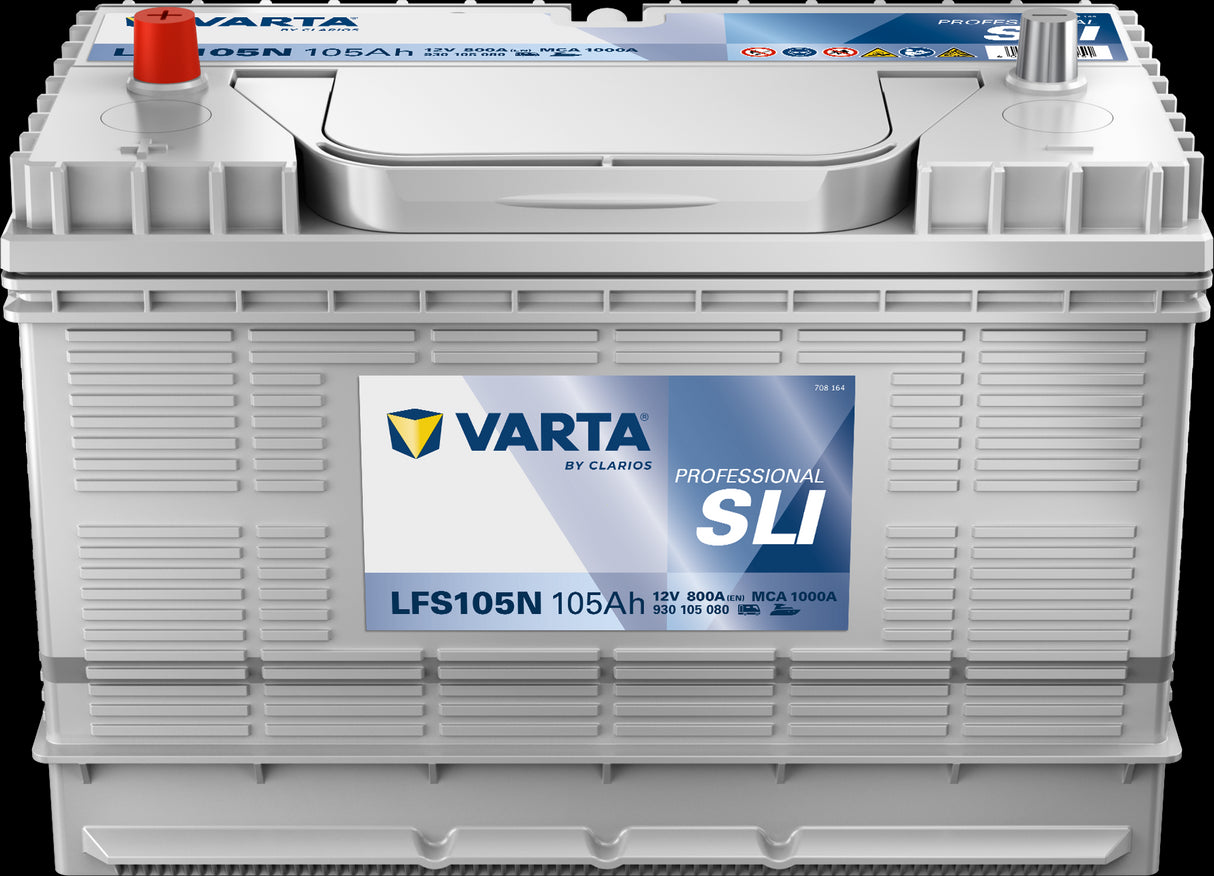 VARTA Fritidsbatteri 12V 105AH 800CCA (330x172x238mm) +midtstilt LFS105N (820054)