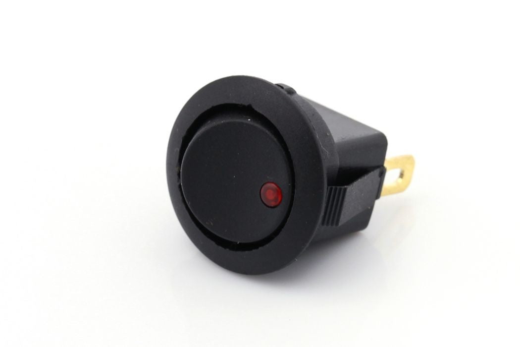 Mini vippebryter 12V / 16A LED rød på-av