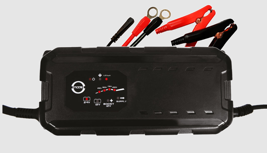 LEMANIA Batterilader 12/24V 25A Elektronisk