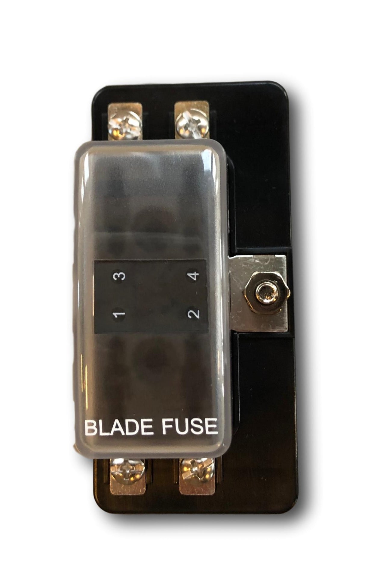 Sikringsholder 1-inn og 4-ut, maks 32V 150A