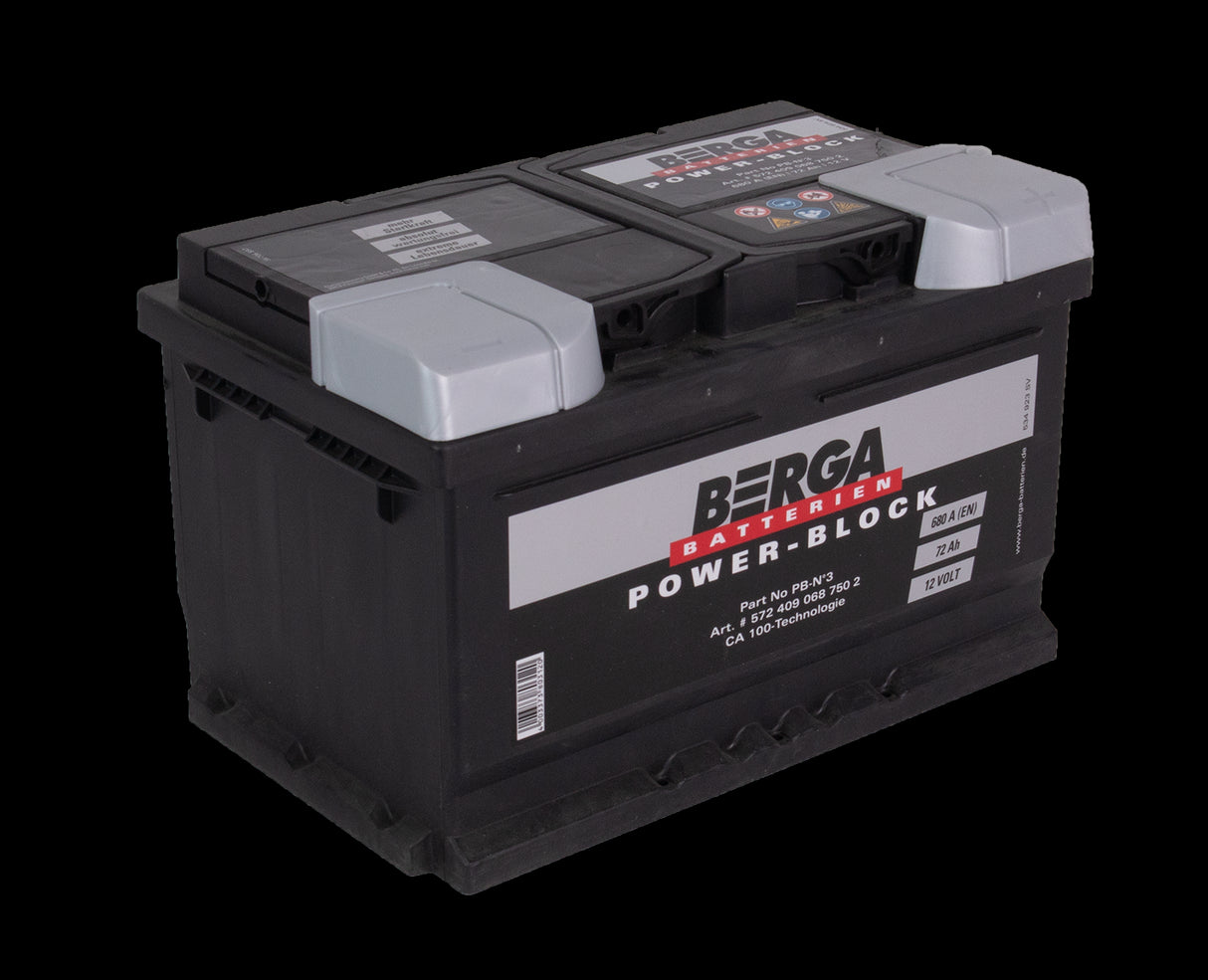 BERGA Power Block 12V 72AH 680CCA (278/175/175mm)