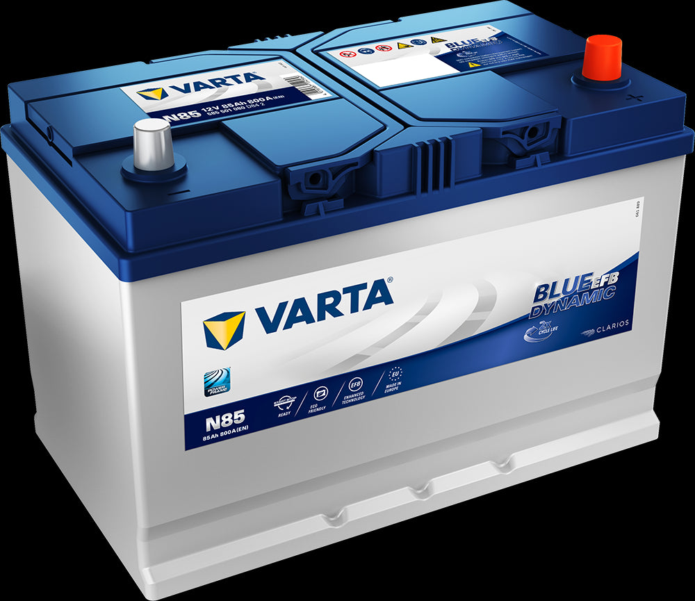VARTA Blue Dynamic EFB Batteri 12V 85AH 800CCA (306x173x225mm) +høyre N85