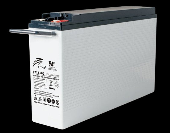 RITAR AGM Batteri 12V 200AH - Frontterminaler