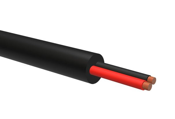 Dobbelisolert kabel 2x6mm2 rød/sort (metervare)