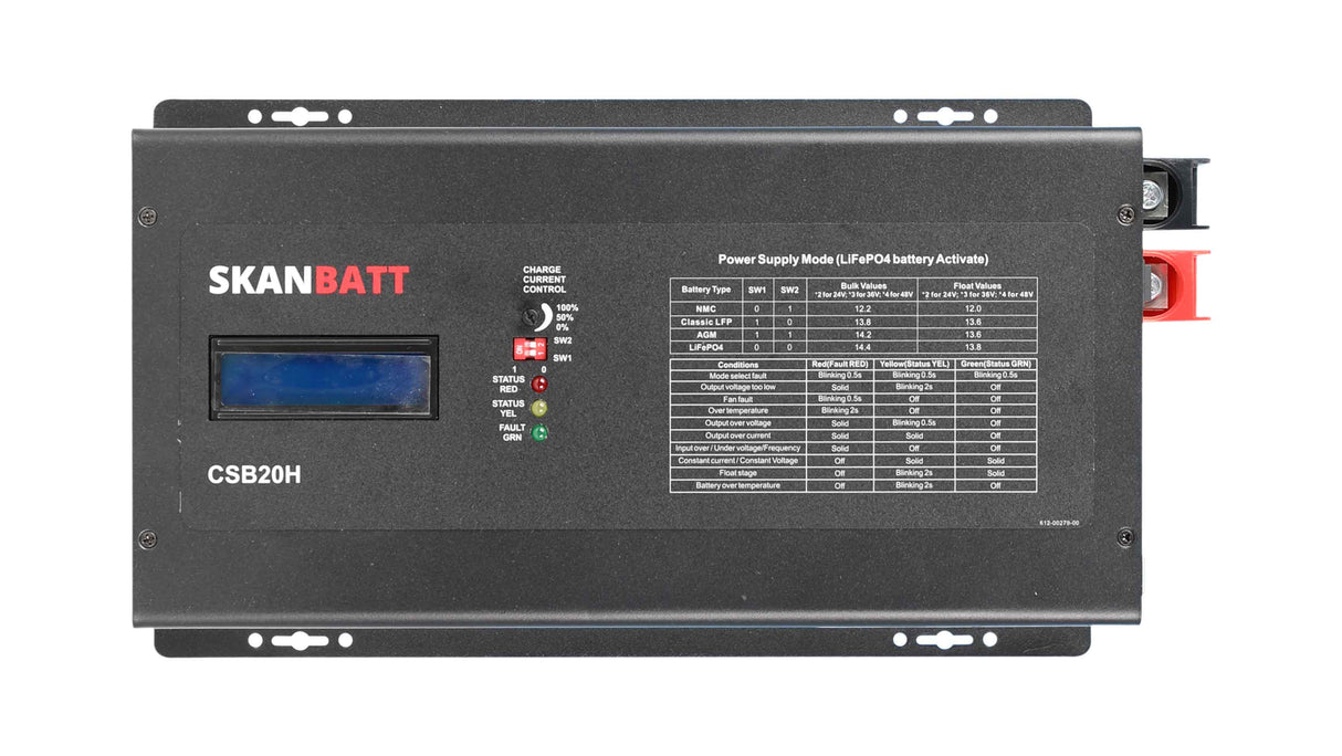 SKANBATT Batterilader 36/48V 2kW / 50A