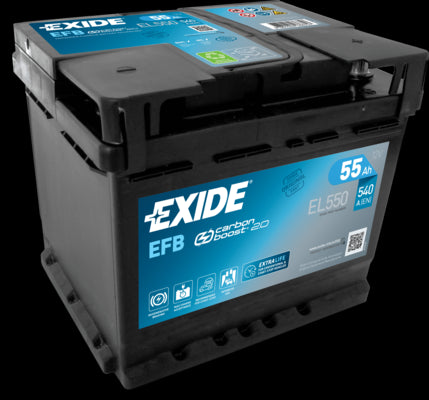 EXIDE EFB STARTBATTERI 12V 55AH (207x175x190mm) +Høyre
