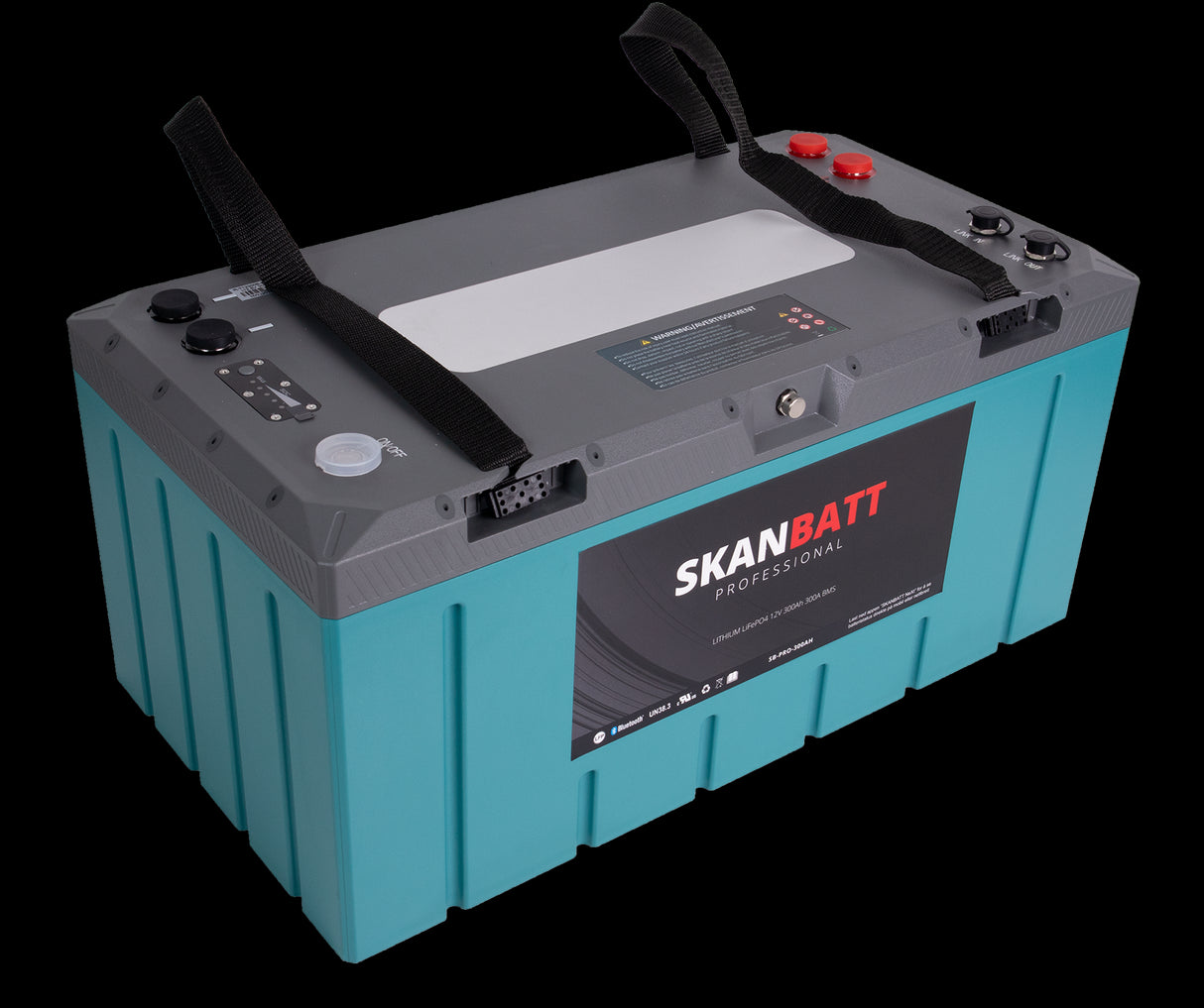 SKANBATT Lithium Professional IP67 12V 300Ah 300A BMS - HEAT