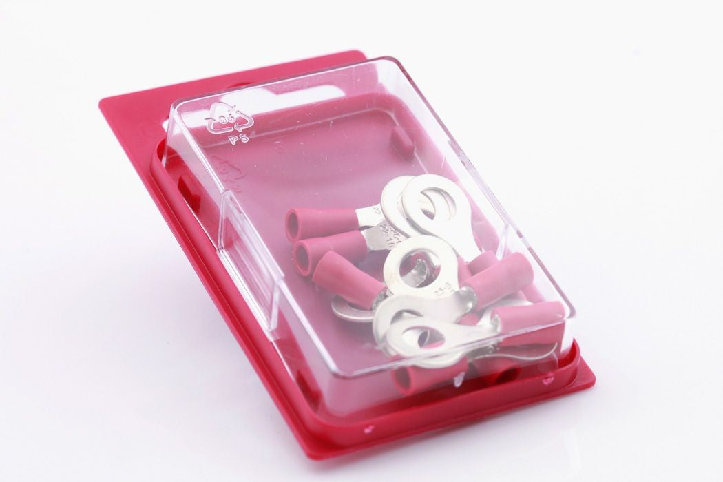 Kabelsko 636RED - 10stk Blister rød