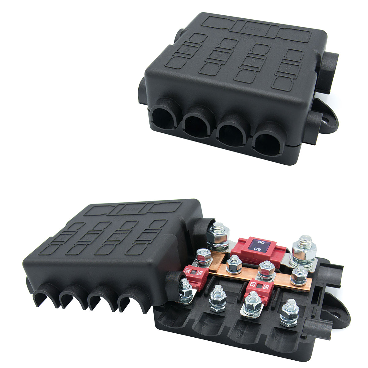 Sikringsholder til MIDI sikringer 4-pos og 1-pos Mega